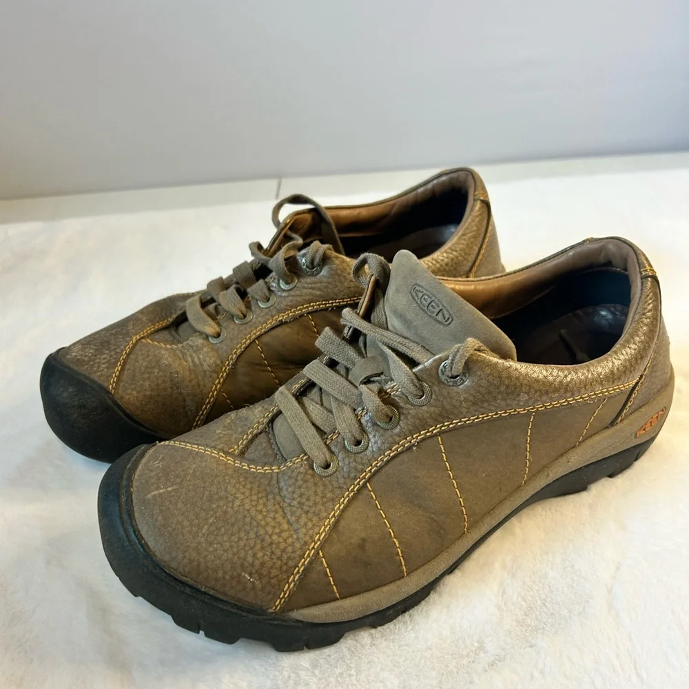 KEEN Austin Brown Leather Shoes Men’s 10 Comfort Casual Hiking
